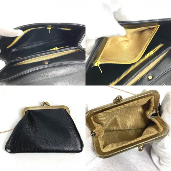 Dior Handbag CD Logo Leather Black - Picture 9 of 9